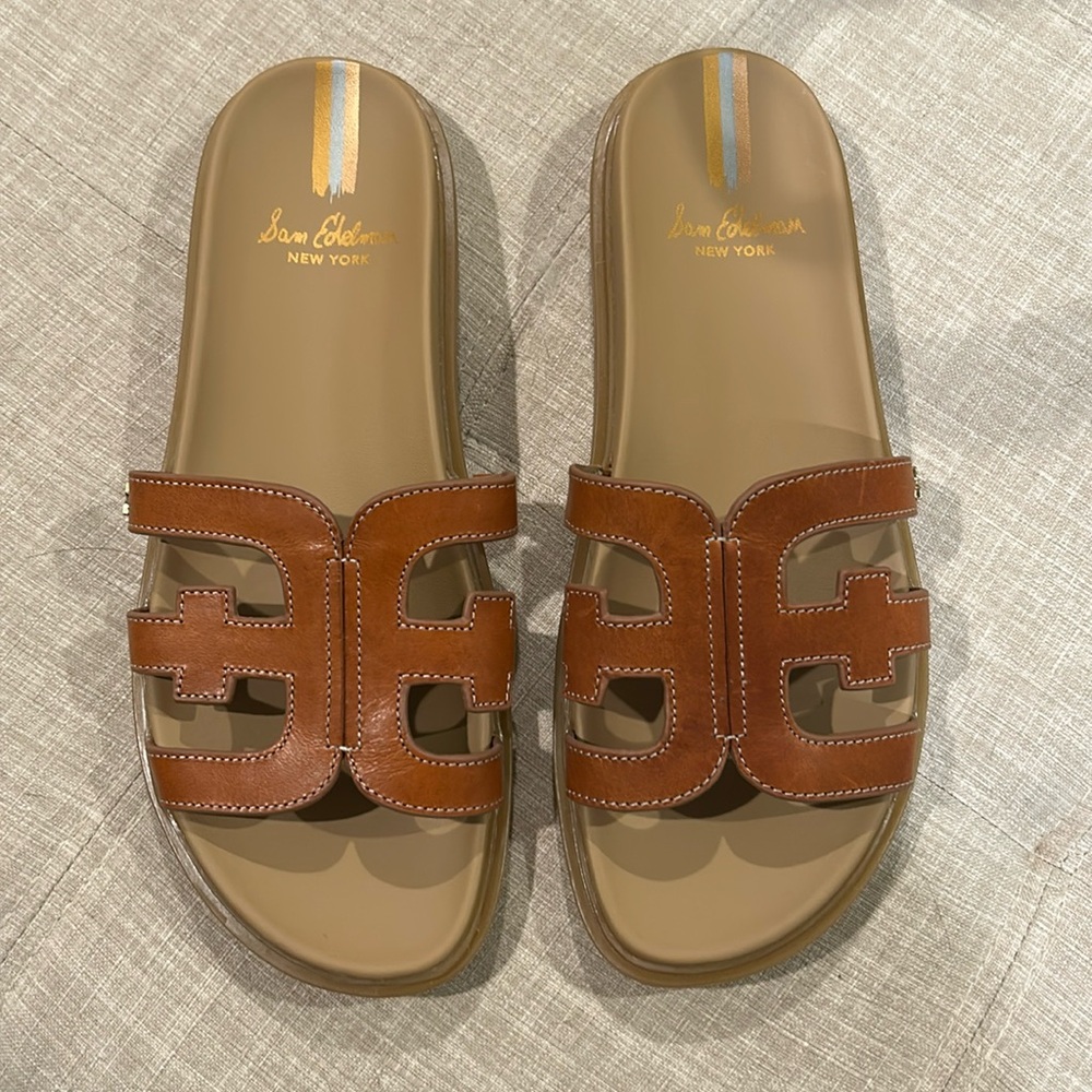Sam Edelman Women's Valeri Slide Sandals Tan - Size 10
